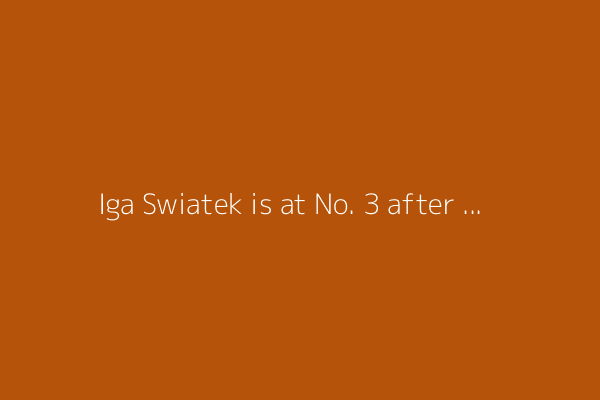 Iga Swiatek is at No. 3 after Wimbledon and Amanda Anisimova is in the top 10. Sinner still No. 1