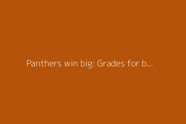 Panthers win big: Grades for both teams, players to watch for Game 2