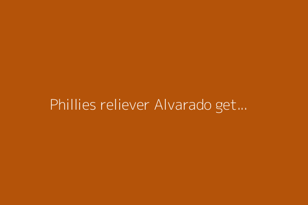 Phillies reliever Alvarado gets 80-game PED ban