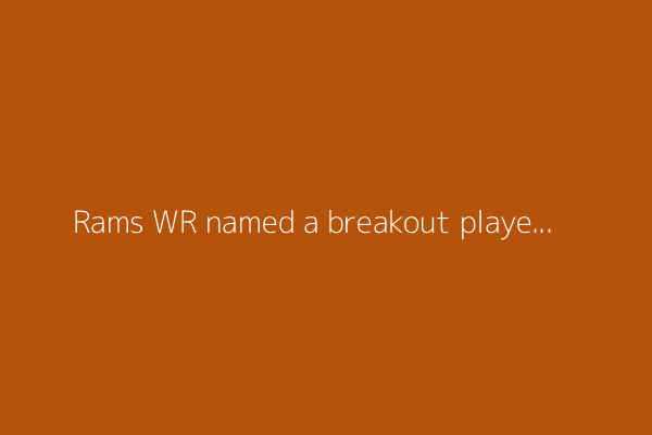 Rams WR named a breakout player for 2025 season