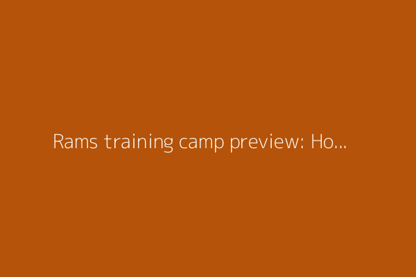 Rams training camp preview: How will the RB group shake out this season?