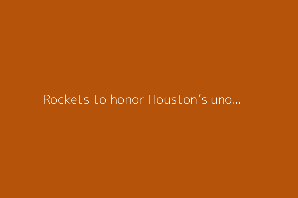 Rockets to honor Houston’s unofficial 713 holiday with weekend of activities