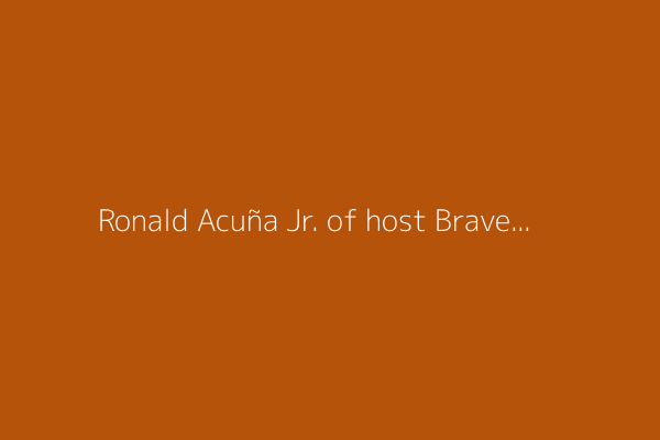 Ronald Acuña Jr. of host Braves to compete in Home Run Derby on July 14 at Atlanta&#39;s Truist Park