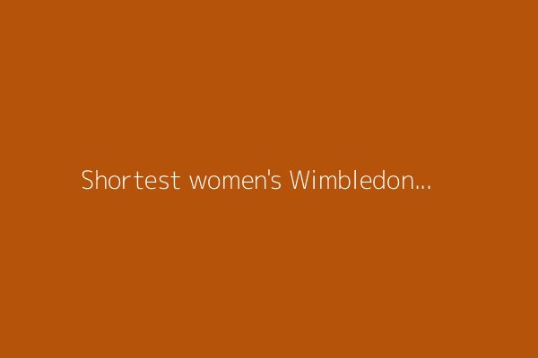 Shortest women&#39;s Wimbledon finals: Iga Swiatek beats Amanda Anisimova in 57 minutes