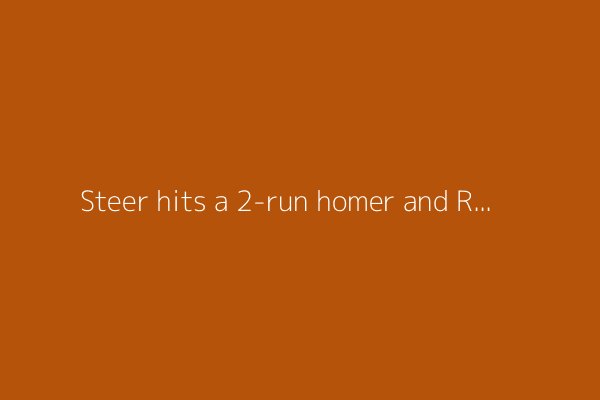 Steer hits a 2-run homer and Reds win rain-shortened game 4-2 over Twins.