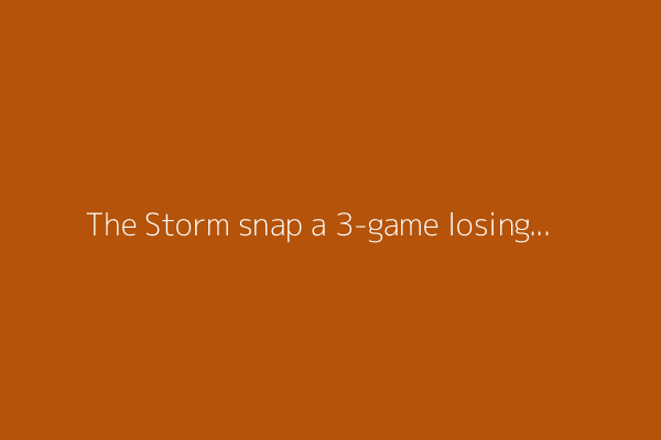 The Storm snap a 3-game losing streak with an 83-77 victory over the Wings