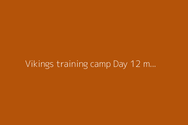 Vikings training camp Day 12 medical updates: Veterans rest before preseason opener