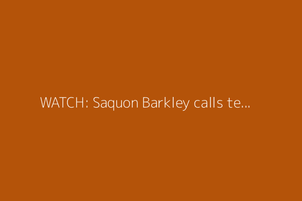 WATCH: Saquon Barkley calls teams trying to ban the &#39;Tush Push&#39; soft