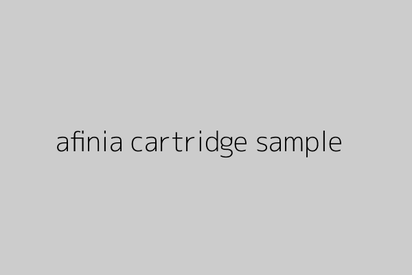 Sample print of afinia cartridge