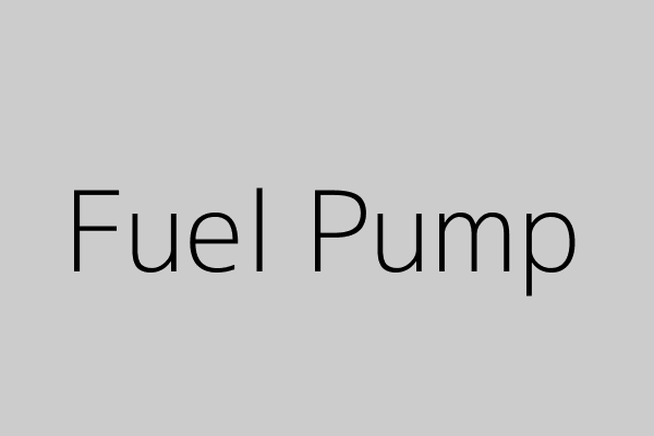 Marine Diesel Fuel Injection Pump