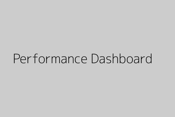 Performance Monitoring Dashboard