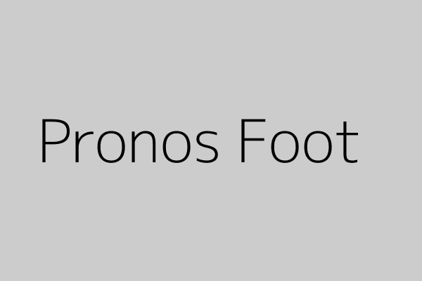 Pronostic Foot