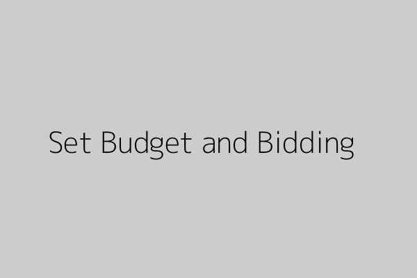 Screenshot of setting budget and bidding strategy in Google Ads
