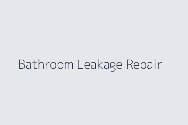 Bathroom Leakage Repair