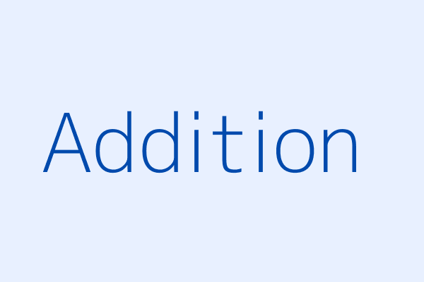 Kindergarten Addition