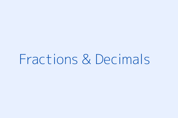 Grade 5 Fractions Decimals