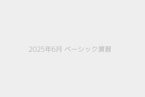 2025年6月 ベーシック演習