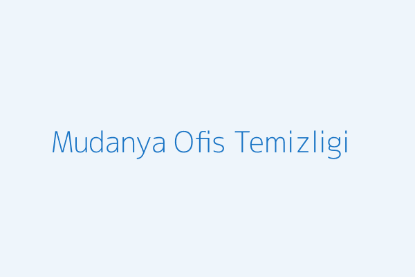 Mudanya ofis temizliği