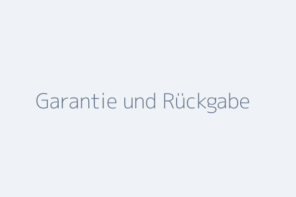 Garantie und Rückgabe