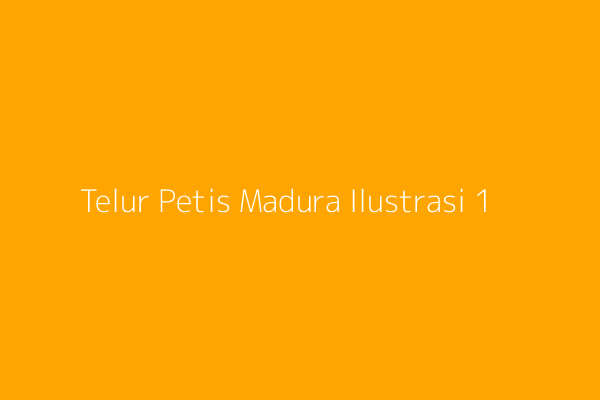 Ilustrasi telur petis Madura dengan kuah kental dan daun bawang