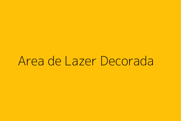 Área de Lazer Decorada