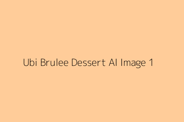 Ilustrasi dessert ubi brulee dengan lapisan karamel renyah di atas