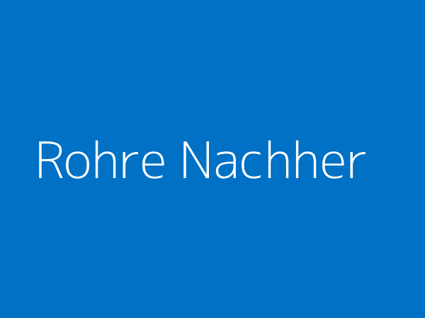 Rohre - Nachher