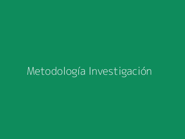 Metodología de investigación