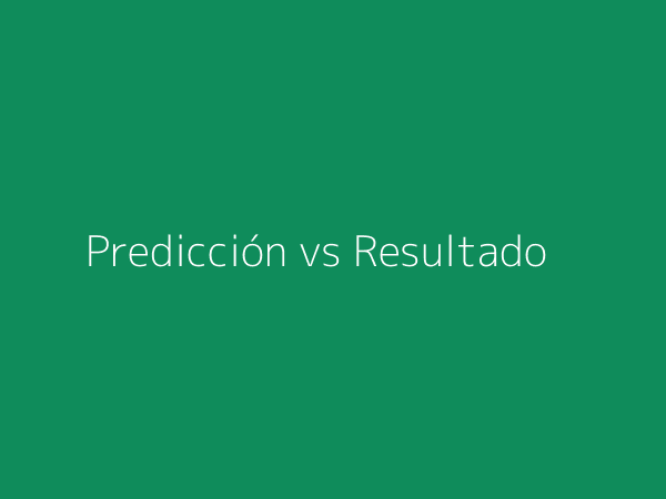 Comparación entre predicción y resultado real