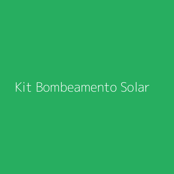 Kit Bombeamento Solar Off-Grid 2CV