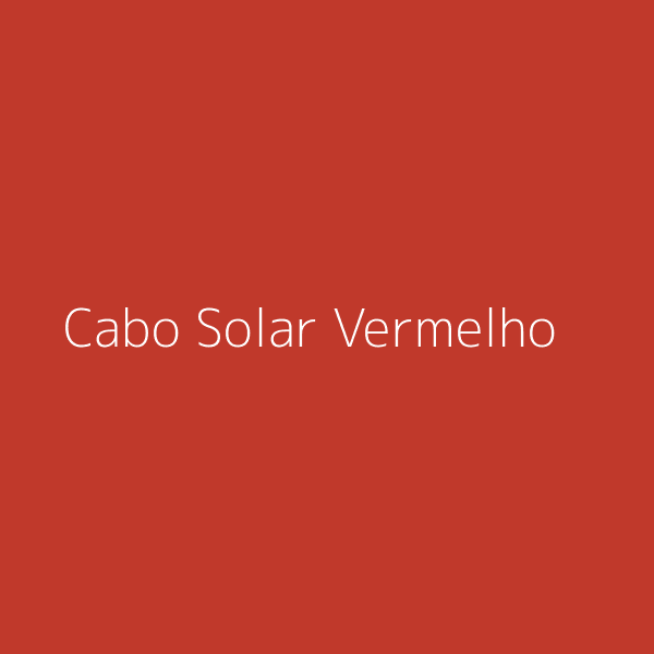Cabo Solar Flexível 6mm Vermelho (Metro)
