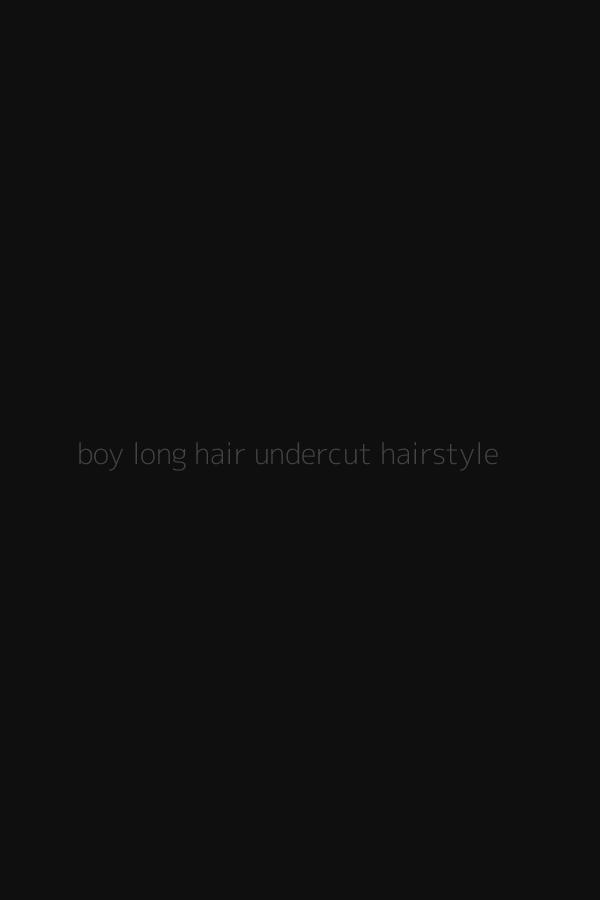 boy long hair undercut hairstyle