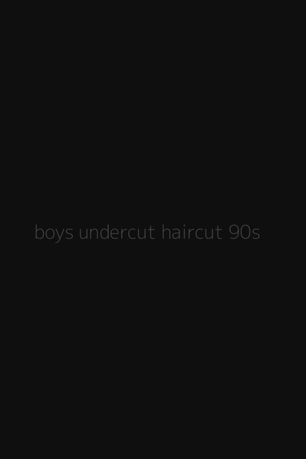 boys undercut haircut 90s