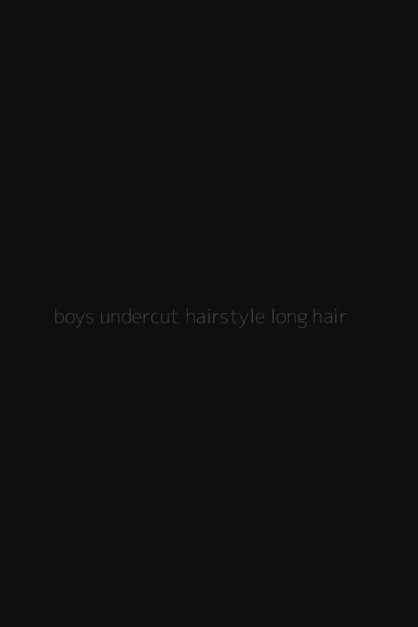 boys undercut hairstyle long hair