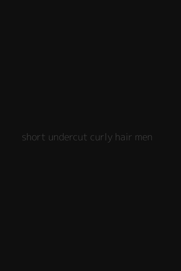 short undercut curly hair men