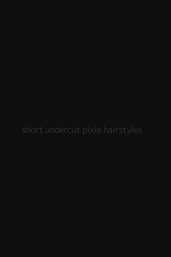 short undercut pixie hairstyles