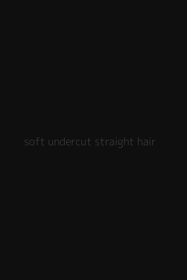 soft undercut straight hair