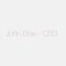 John Doe – CEO