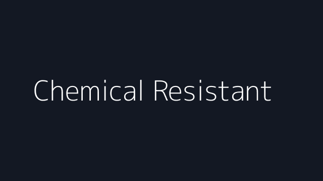 Chemical Resistant Components