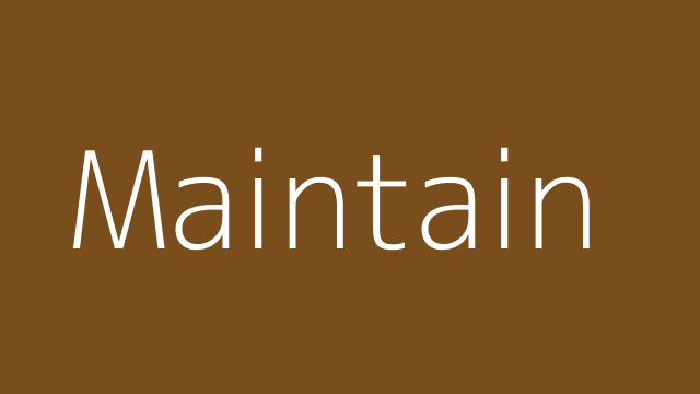 this work step 4: maintain