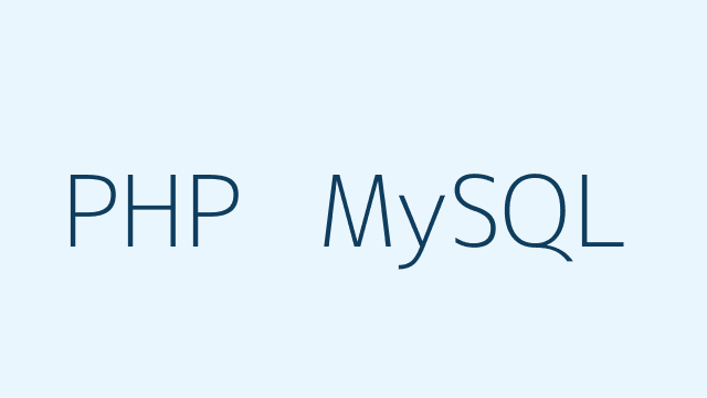 PHP MySQL