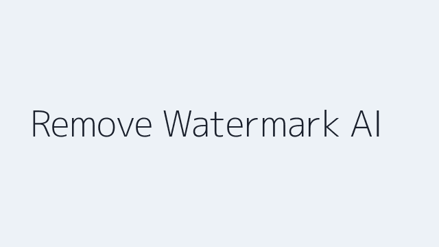 Remove Watermark AI