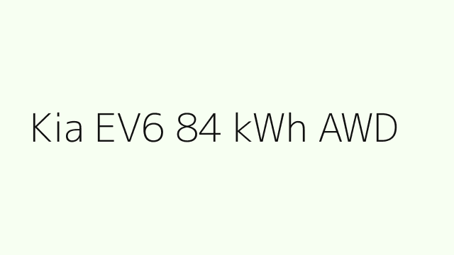 Kia EV6 84 kWh AWD image