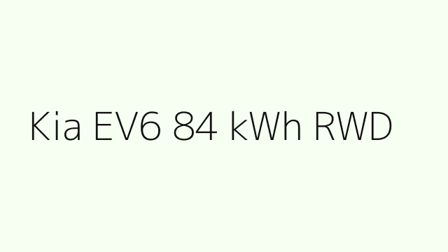 Kia EV6 84 kWh RWD image