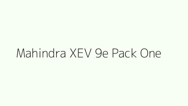 Mahindra XEV 9e Pack One image
