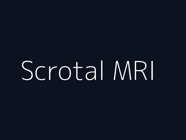 Scrotal MRI