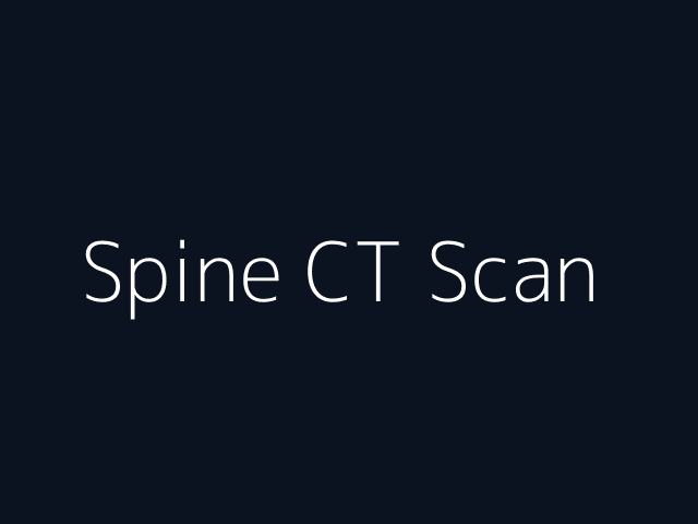 Spine CT Scan