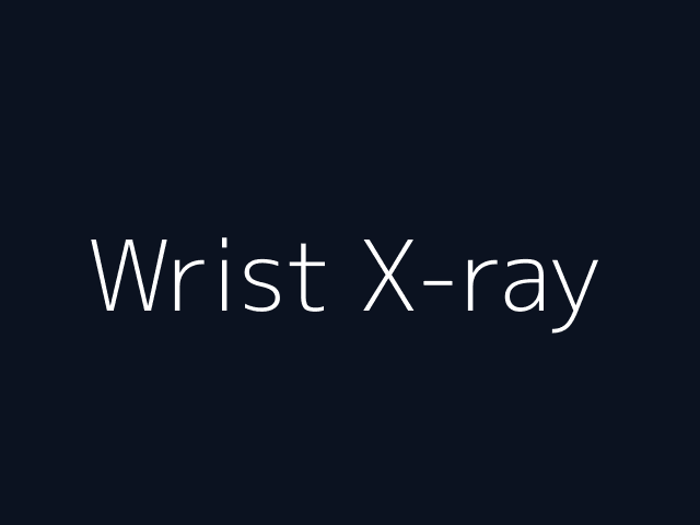 Wrist X-ray