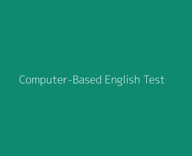 Ilustrasi mahasiswa mengikuti computer-based English test