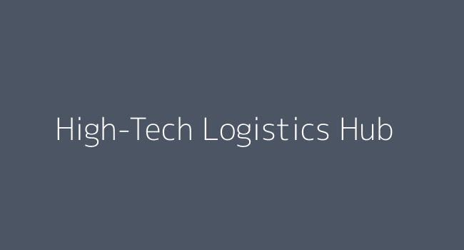 High-tech logistics hub with robots and automated vehicles, highlighting innovations in transport efficiency.